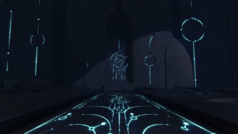 ancient temple gates open to to celestial realm