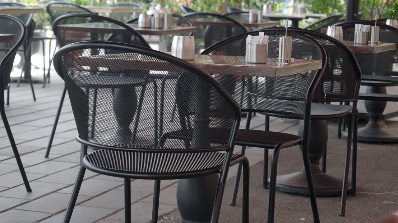 Empty Outdoor Cafe Patio