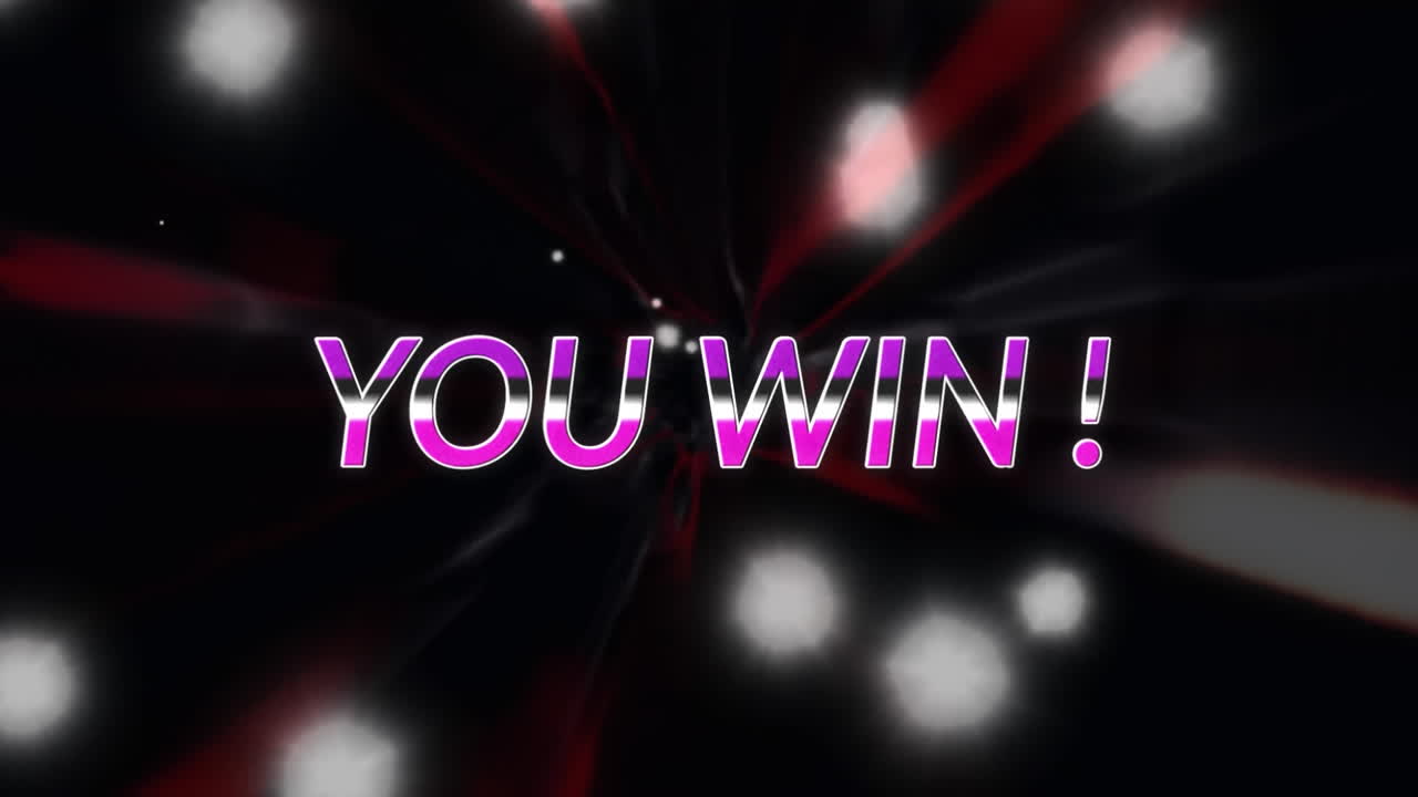 검은색 배경에 서클을 통해 외침으로 텍스트를 이기는 애니메이션