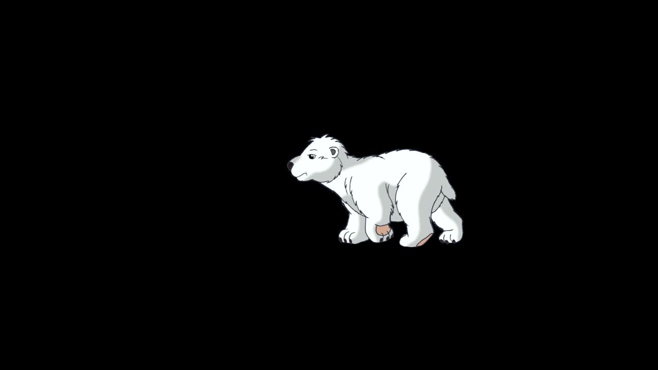 Polar bear cub 1 alpha matte