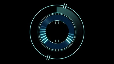 animation of scope scanning moving over black background