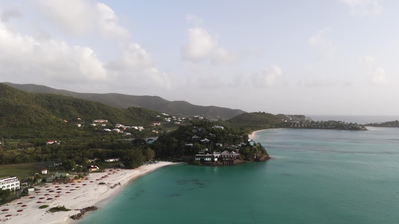 Aerial View of a Luxurious Tropical Beach Resort