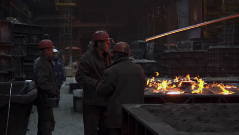 metal casting process in a foundry