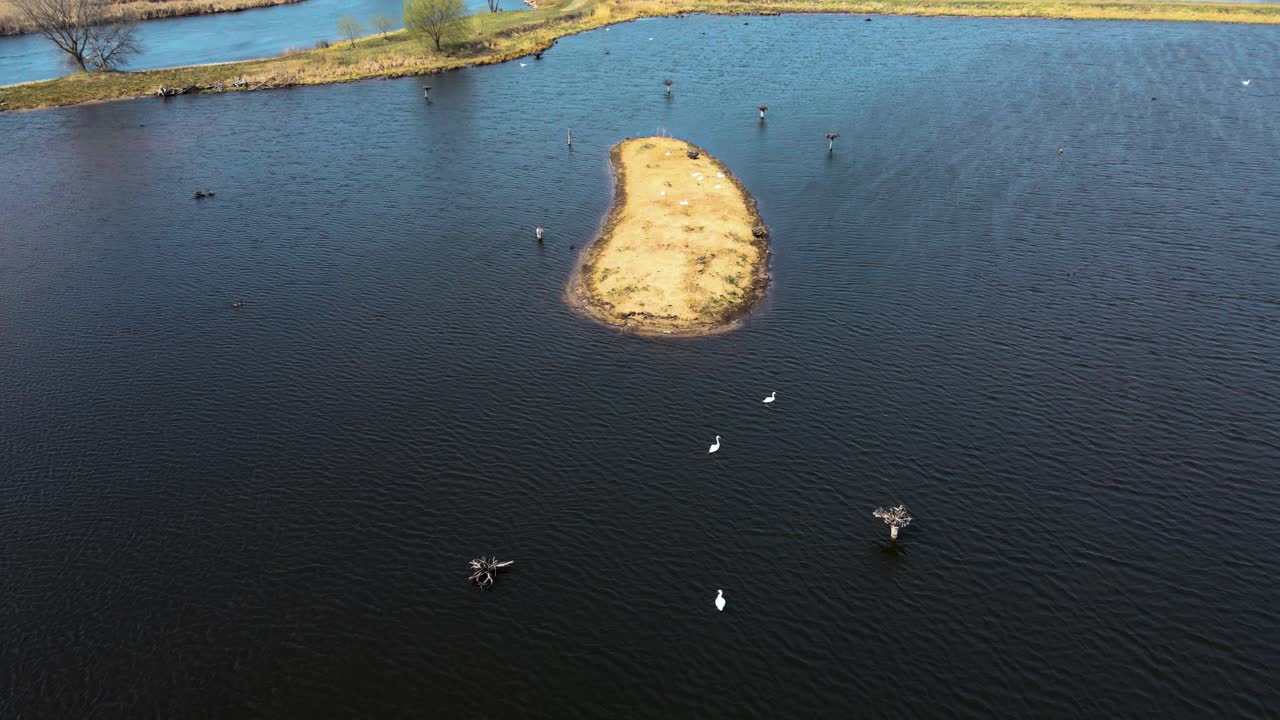 Tilting to a bird's eye style view of the river