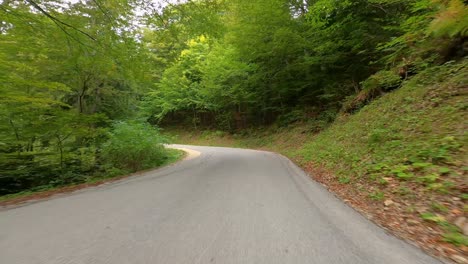 driving on country road. pov video