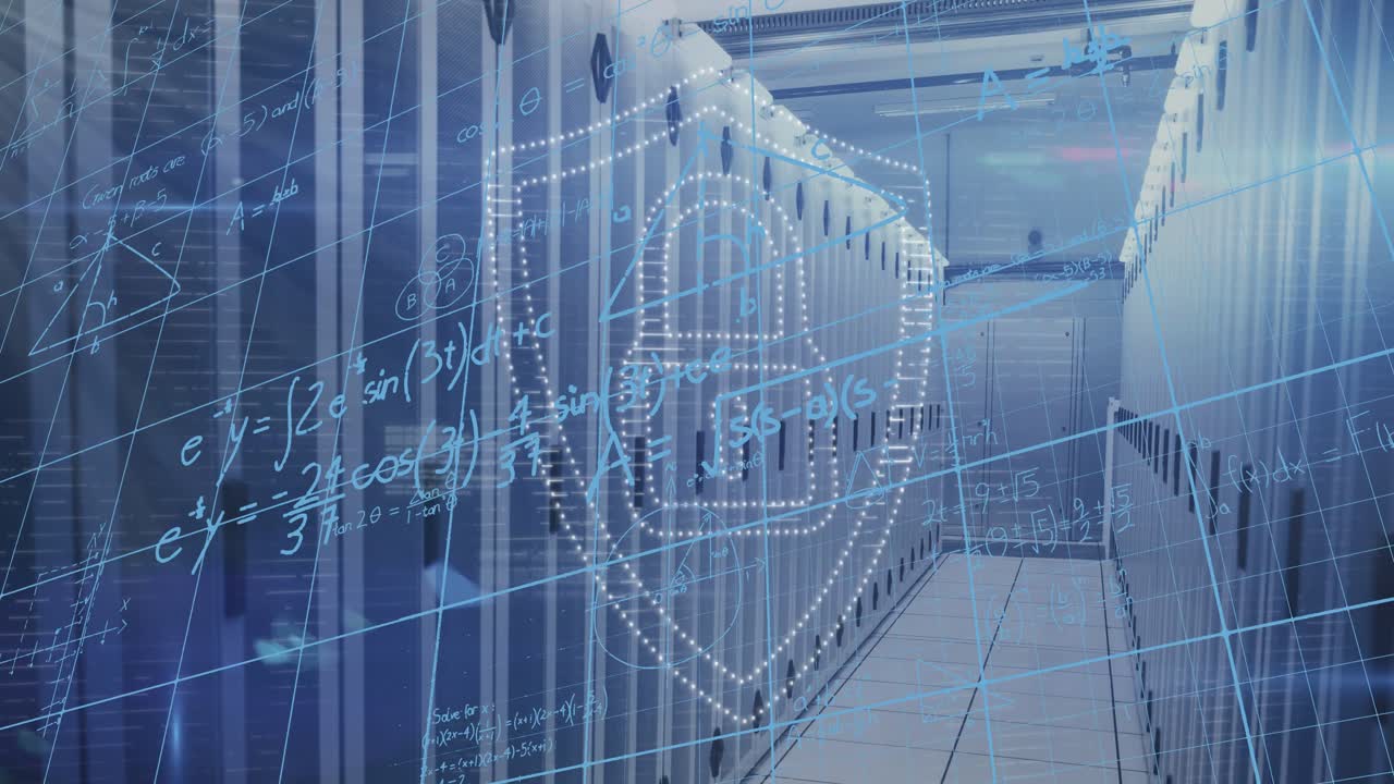 Animation of data processing over computer servers