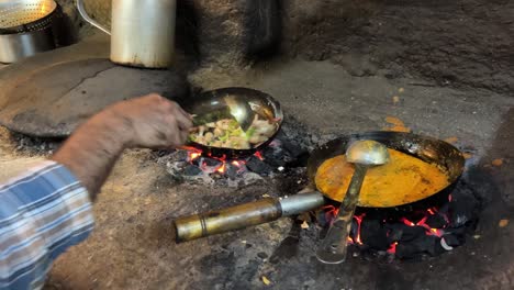 Traditional-Punjabi-style-button-mushroom-being-prepared-in-a-Punjabi-restaurant-in-Kolkata