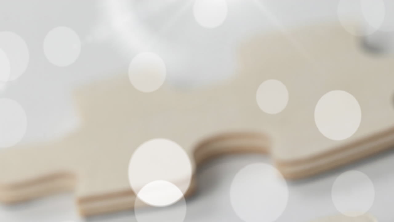 베이지 퍼즐 위에 보케의 애니메이션