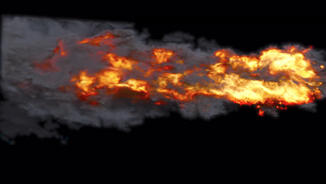 fire and smoke eruption