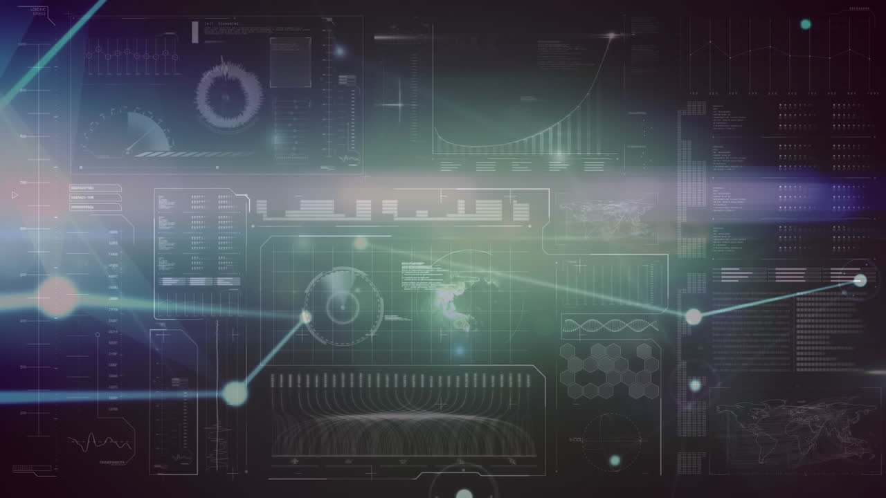 Animation of network of connections over data processing