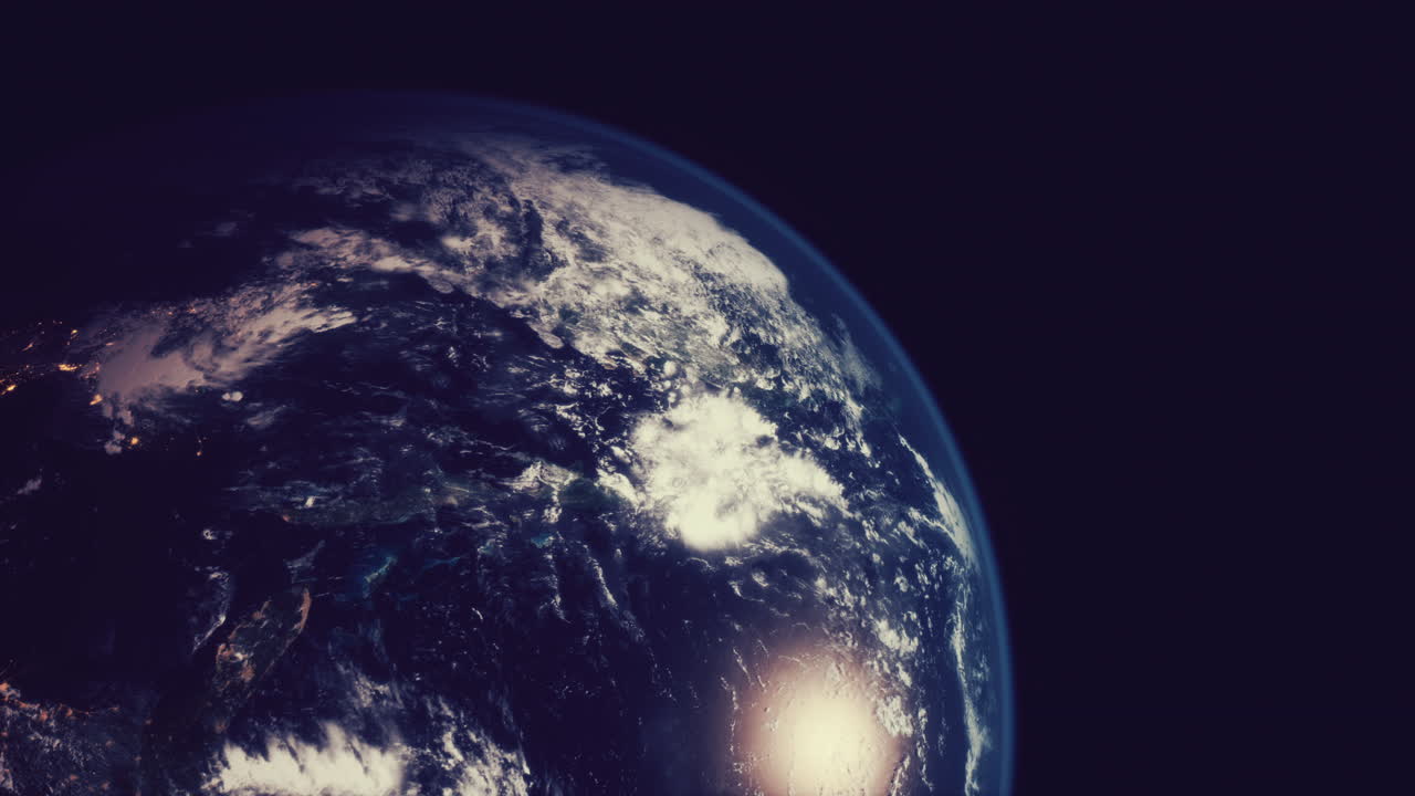 planeta tierra vista del globo desde el espacio que muestra la superficie realista de la tierra y el mapa del mundo