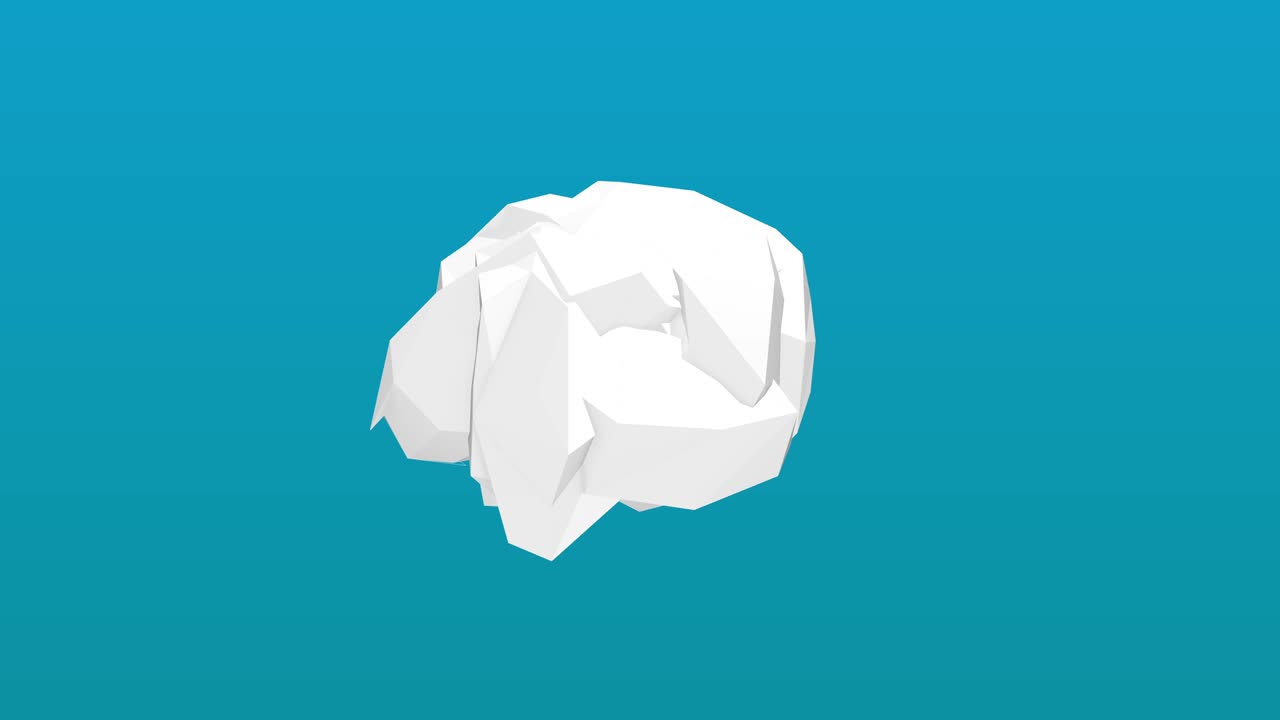 3D enorm geometrisk abstraktion på enfärgad bakgrund