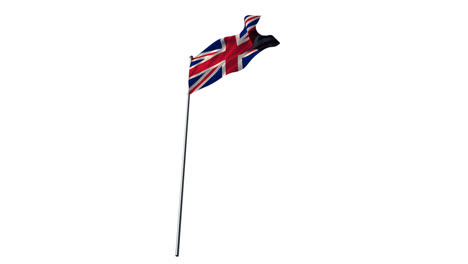 bandera de la unión contra un fondo blanco