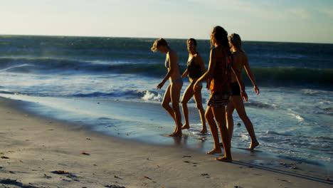 female volleyball players having fun 4k