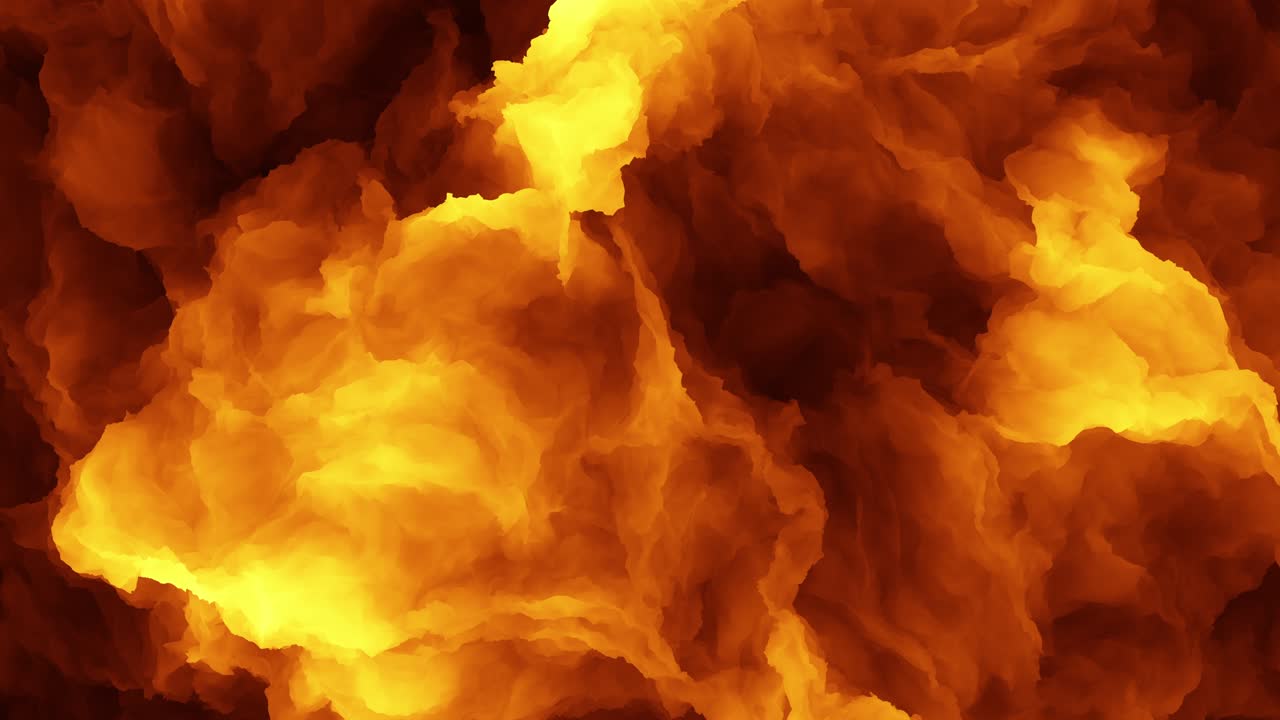 Fire And Flames Moving Fast. Cartoon Style. Perfect Loop.