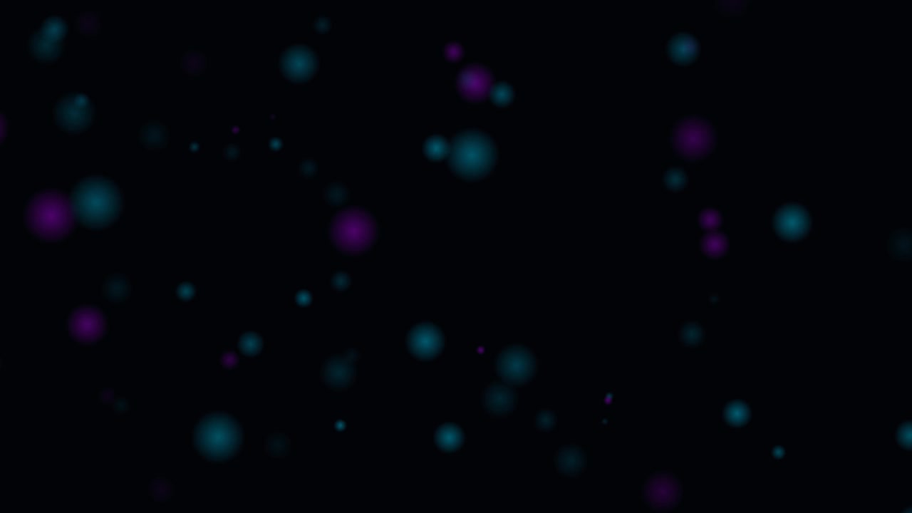 Abstract Motion Background with Floating Blue and Purple Particles