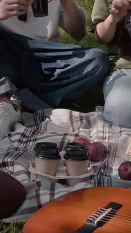 friends enjoying a picnic outdoors