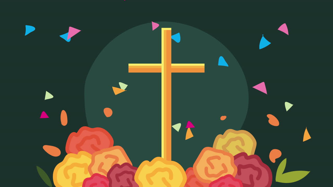 꽃 을 은 그리스도인 십자가