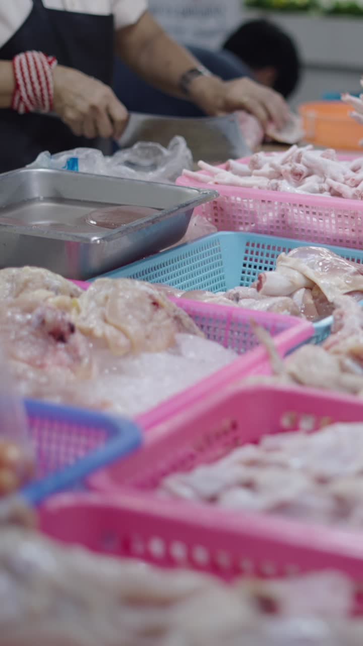 Raw Chicken on Display