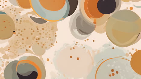colorful abstract circles and dots animation on light background