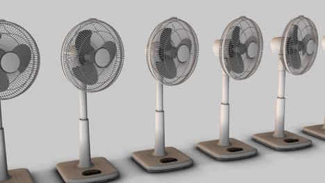 electric fan loop a row of fans