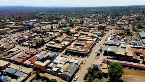 rural village town of kenya with kilimanjaro in the background