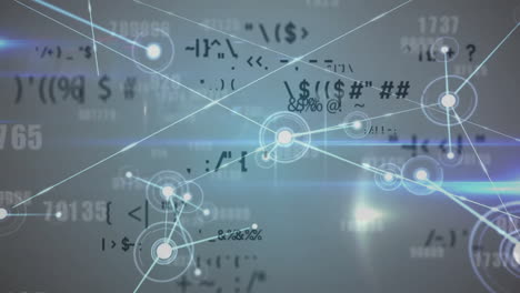 animación de la red de conexiones a través del procesamiento de datos