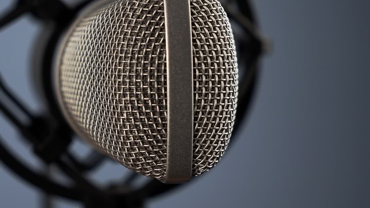 micrófono de estudio de cerca. micrófono para grabación de sonido