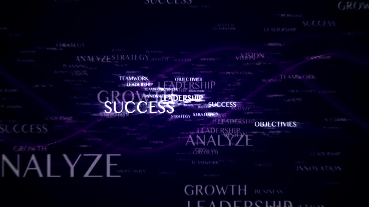 BUSINESS Text Animation, Rendering, Background, Final Explosion with Green Screen