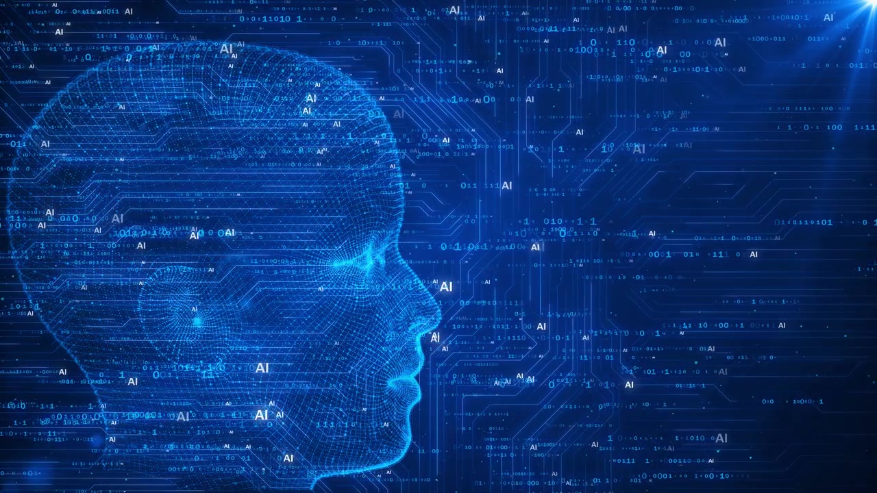 Futuristic human brain interface concept robotic system intellectual programming future human