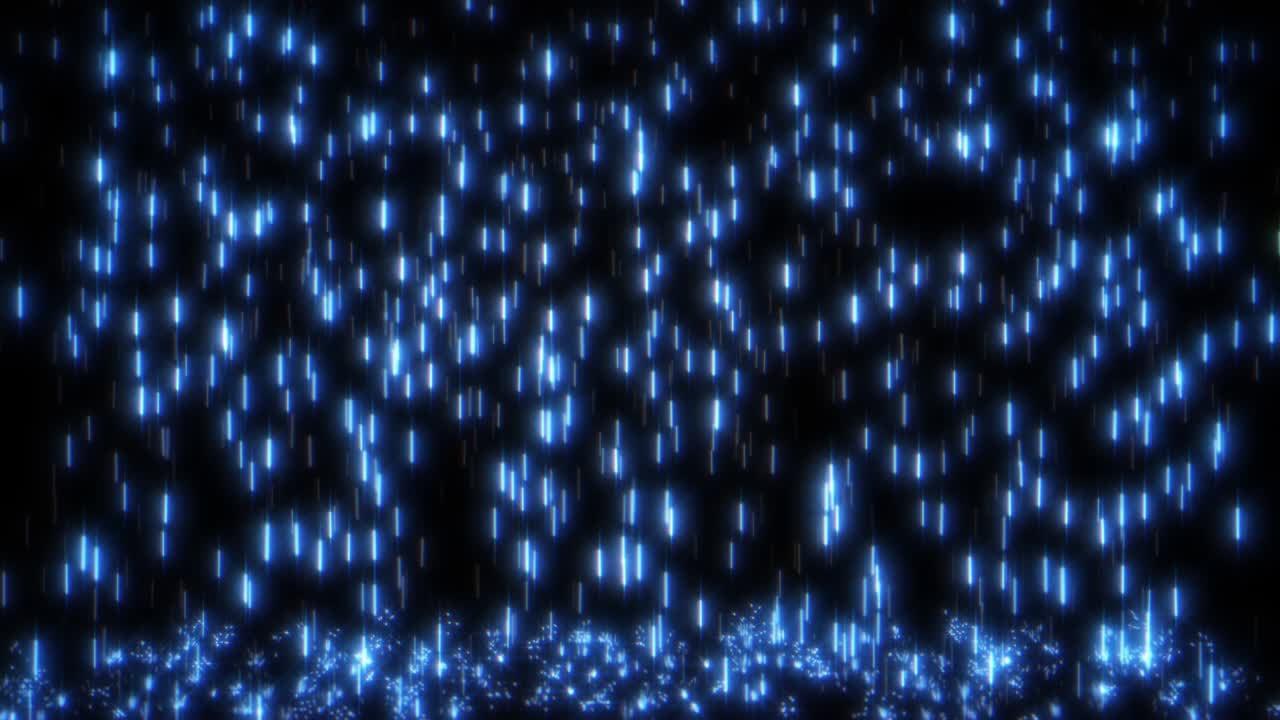 빛나는 파란색 방울 바닥 배경 루프