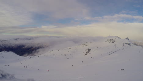 landscape new zealand ski field timelapse with chairlift at cardona wanaka queenstown snow resort with beautiful clouds and skiers and snowboarders 1 july 2015 by taylor brant film