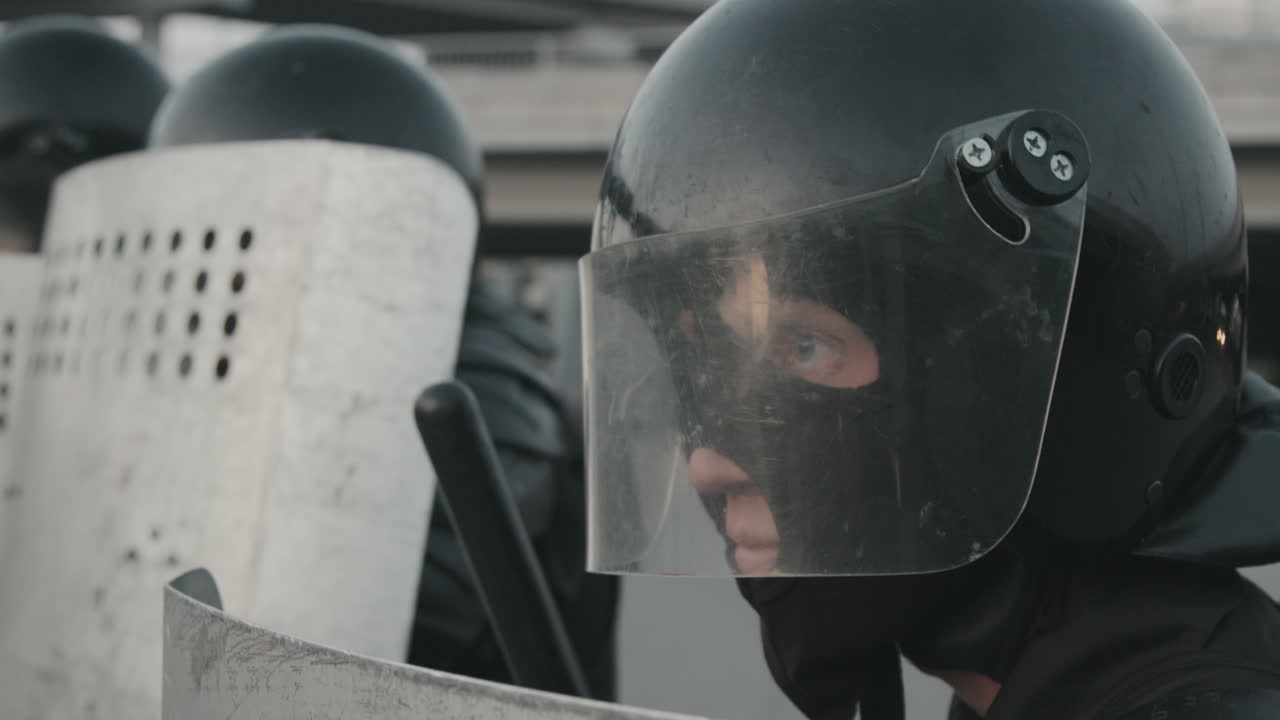 Riot Police in Protective Gear