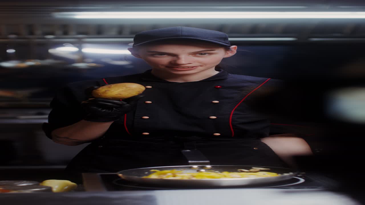 chef preparando la comida