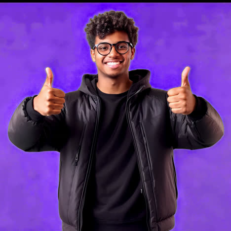 happy african american student animated overlay, transparent 4k video, alpha channel, prores 4444