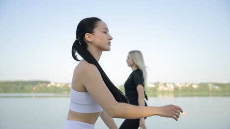 young positive lady trainer during fitness trainin 4k 2025 08 04 08 09 42 utc.mov | active, activity, adult, aerobics
