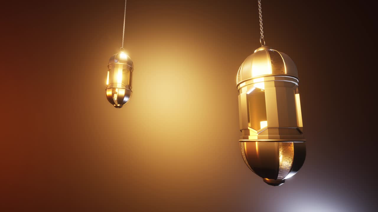 라마단 랜턴의 배경, 3d 렌더링