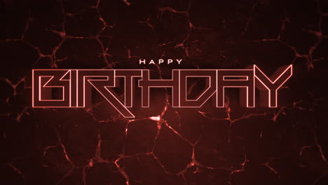 Monochrome-Happy-Birthday-text-on-dark-red-texture