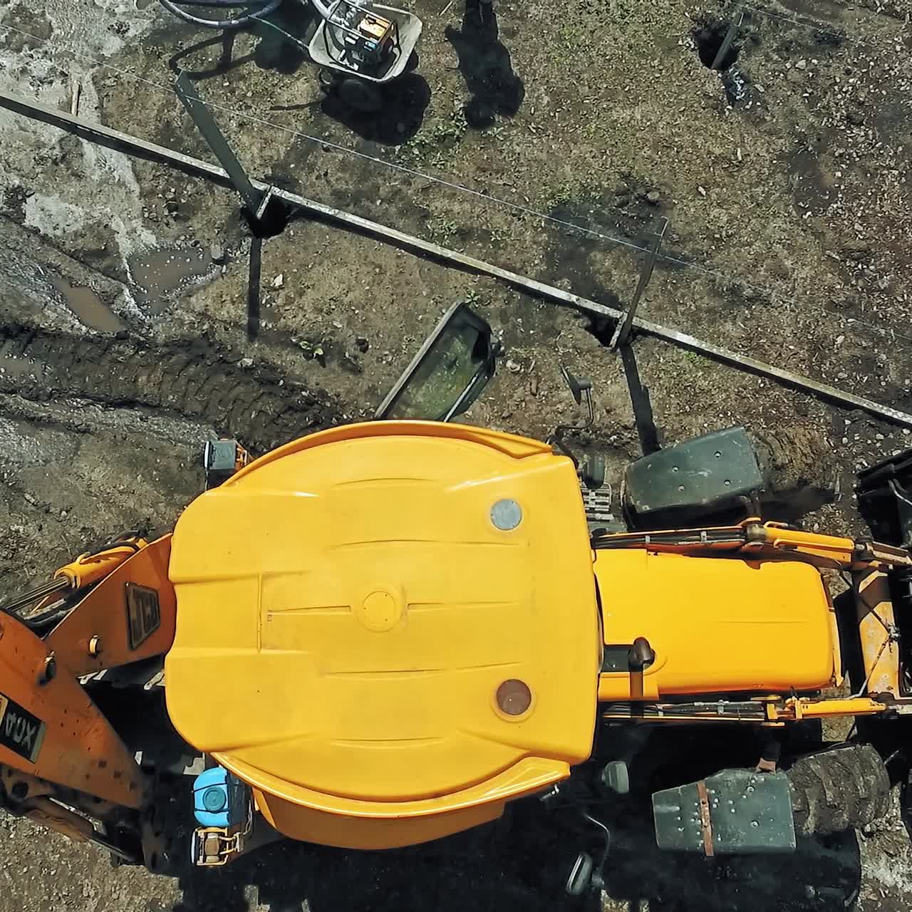Tractor On Construction Site