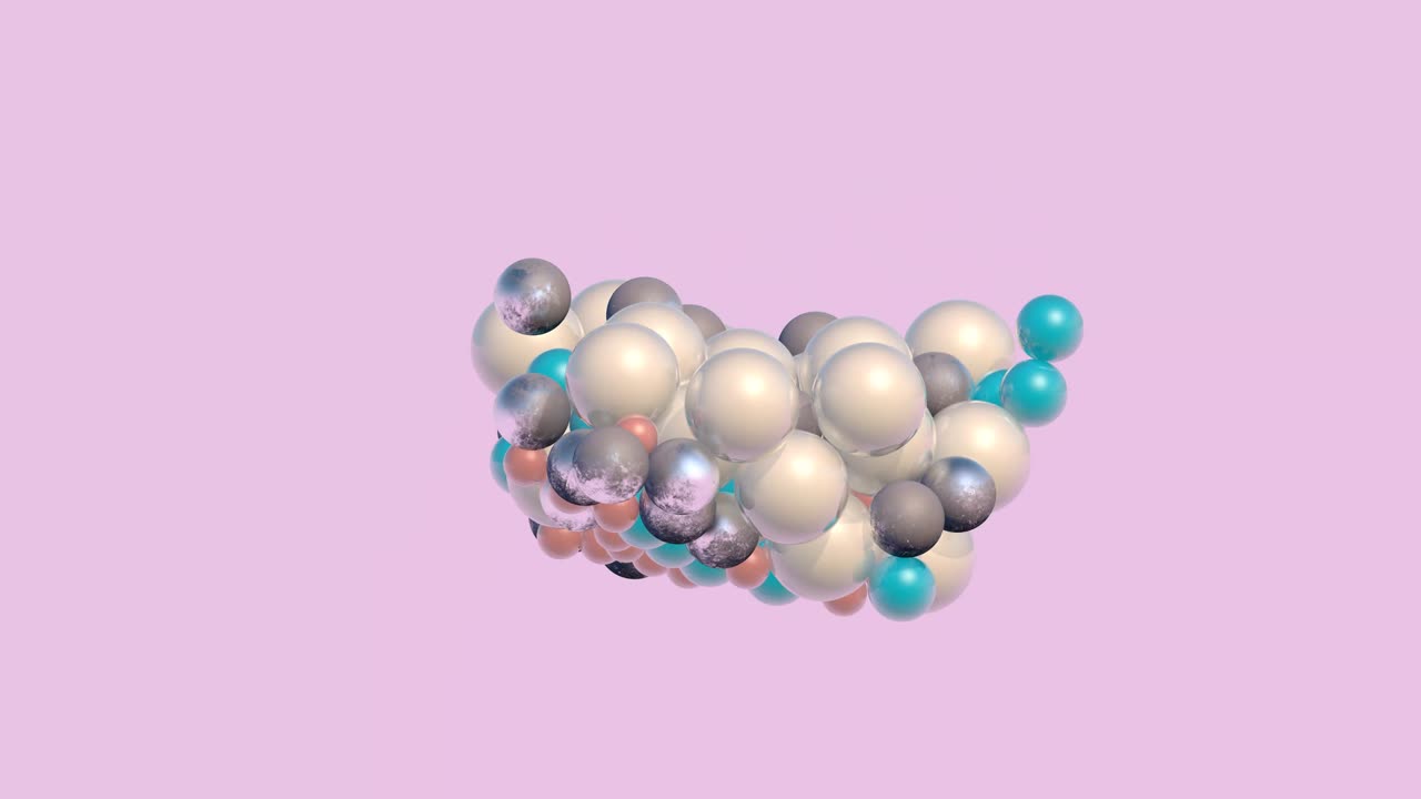 hermosa animación de figuras abstractas. animación 3d. fondo abstracto para el diseño.