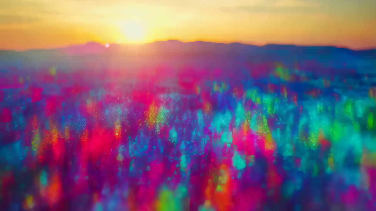 Colorful Sunset Forest