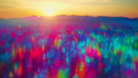 Colorful Sunset Forest