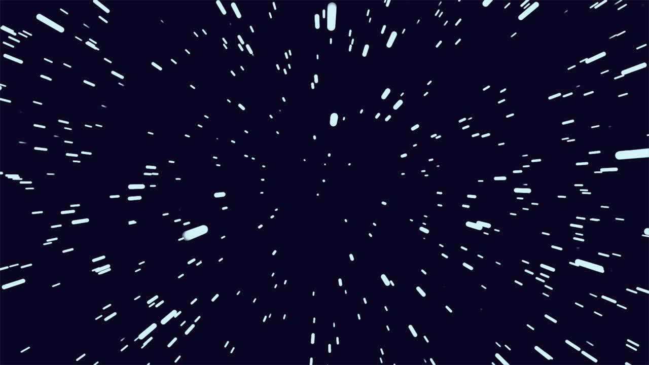 viaje en el tiempo animado. viaje en la estrella en el espacio.