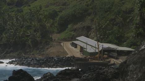 view on the pitcairn island dock