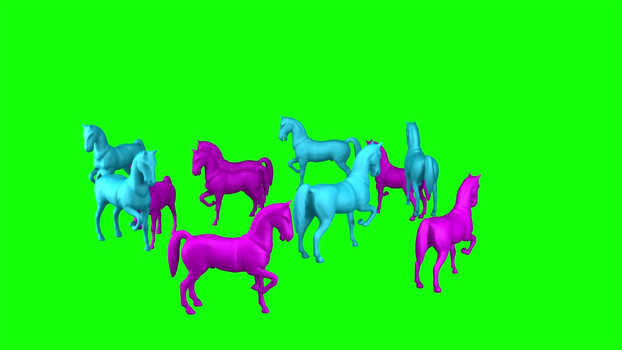 회전 카루셀 말 4k 루프 스 비디오