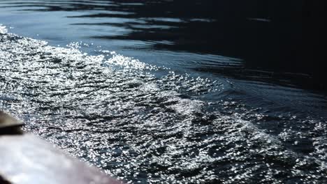 la luz del sol se refleja en las suaves ondas del agua.