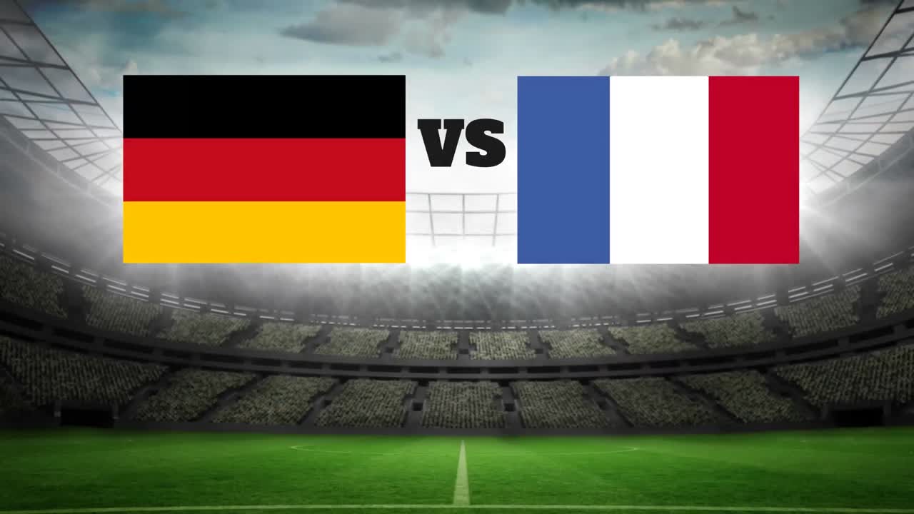 Animated football field with lights Video
