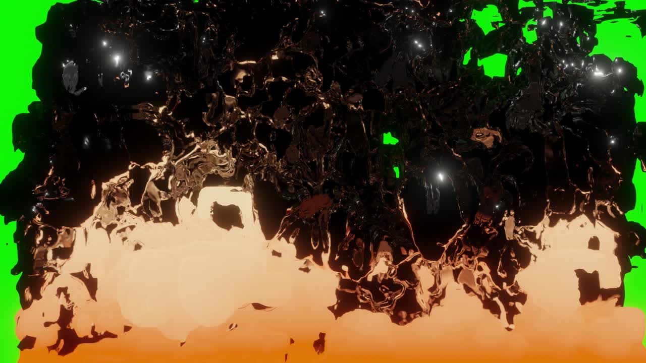 녹색 스크린에서 만화 불과 연기 애니메이션, 빛나는 불과 함께 만화 fx 요소, 4k 해상도, 연기, 증기, 안개, 구름, 불 연기, 3d 렌더링