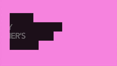 feliz día de la madre un saludo sincero en rosa y negro