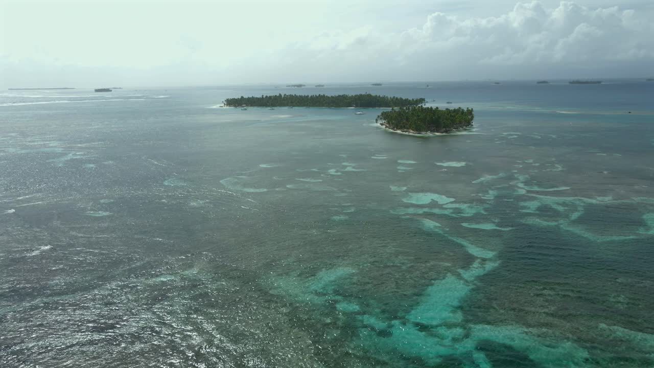 San Blas-øerne Panama Det Caribiske Hav luftdronevideo Mellemamerika
